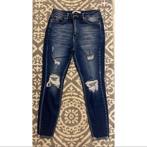 KanCan High Rise Distressed Jeans